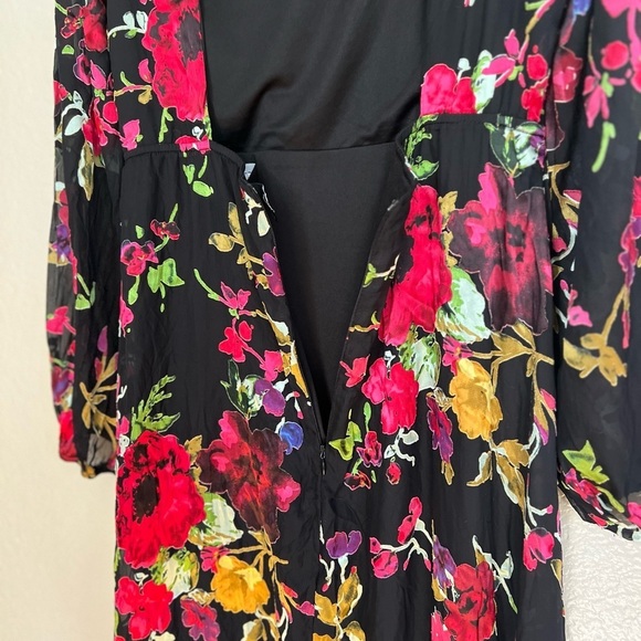 Graceful Arrival Black Floral Burnout Backless Maxi Dress - Picture 5 of 11